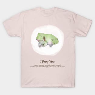 Watercolor Frog - I Frog You T-Shirt